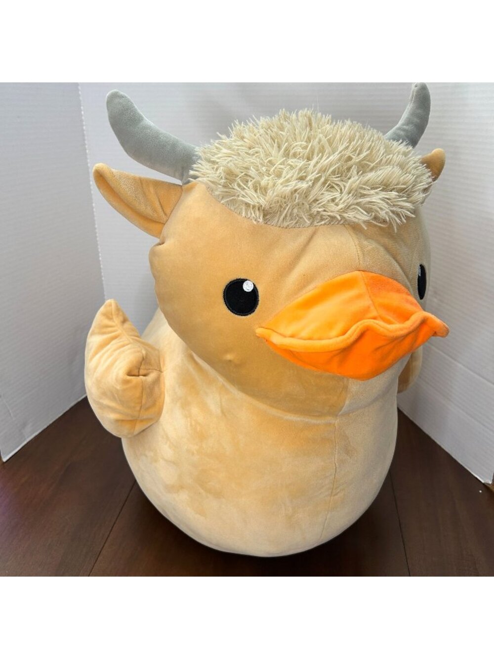 Large 24" Highland Cow Duck Plush Squishy Bull Stuffed Animal